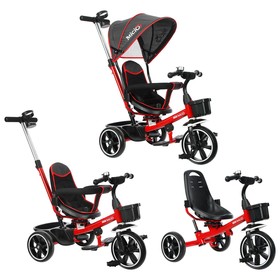 Велосипед трехколесный Micio Veloce, колеса EVA 10"/8", цвет красный от Сима-ленд