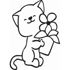 

Трафарет "Кот №2" А5
