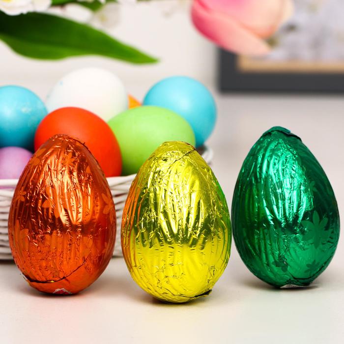 Яйцо шоколадное Пасхальное одноцветное 30 г 62₽