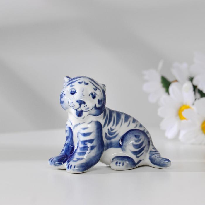 

Сувенир "Кот полосатик", гжель