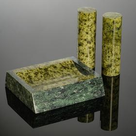 

Визитница с двумя цилиндрами, 125х115х50 мм, змеевик