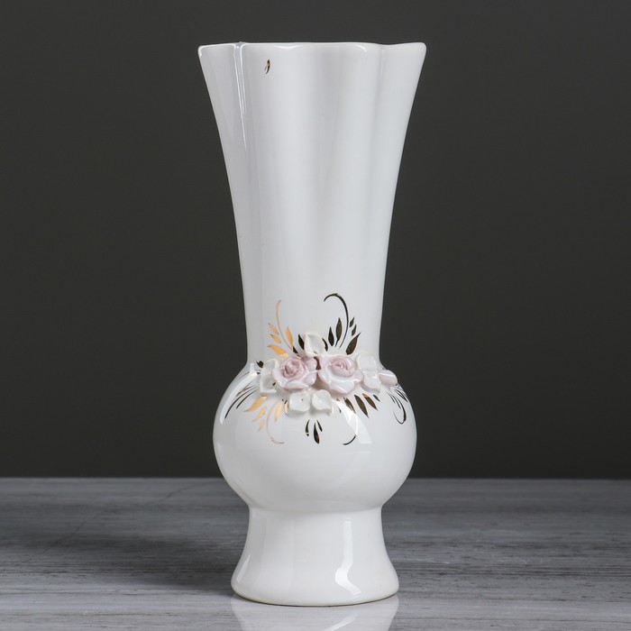 Ваза "Фантазия" роспись, золото, лепка, микс