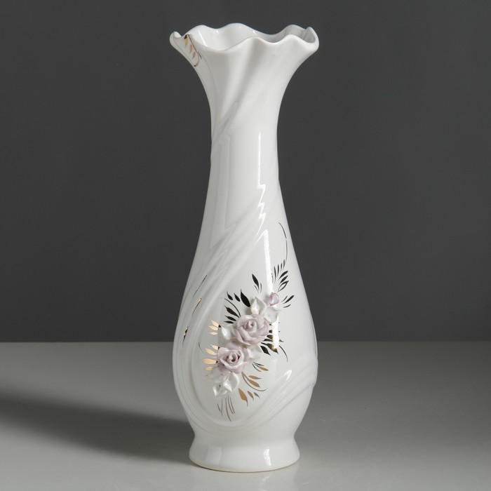 Ваза "Вьюнок" роспись, золото, лепка