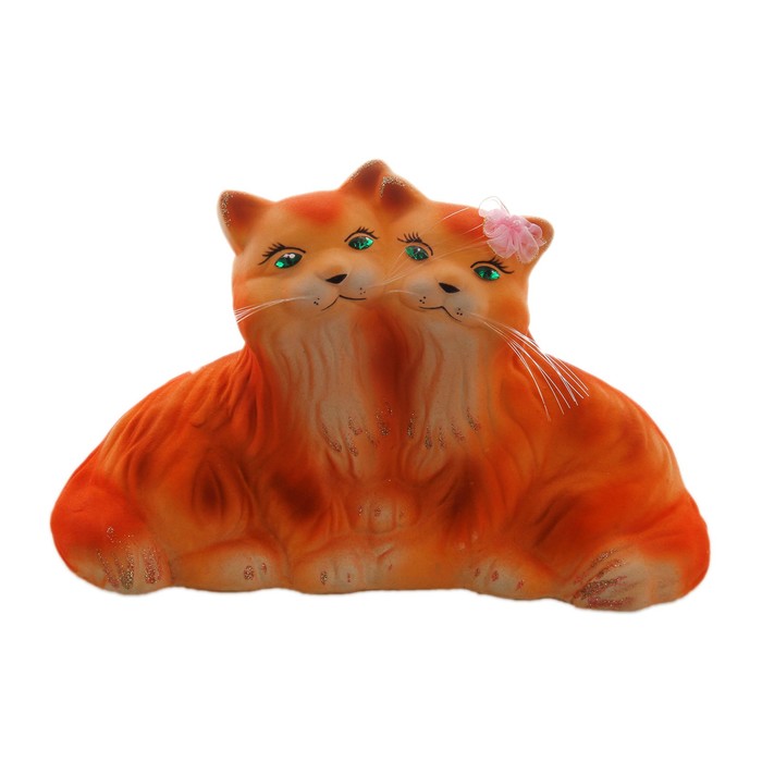 Копилка "Пушистики" флок, рыжая