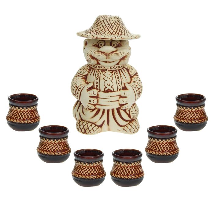 Штоф с рюмками "Куманёк" 7 предметов, 0,8 л