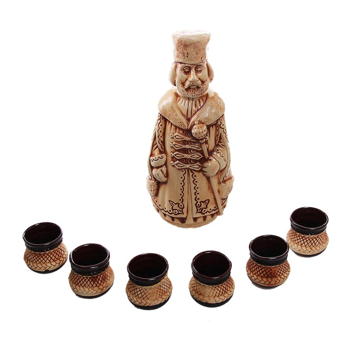 Штоф с рюмками "Боярин" 7 предметов, 0,8 л