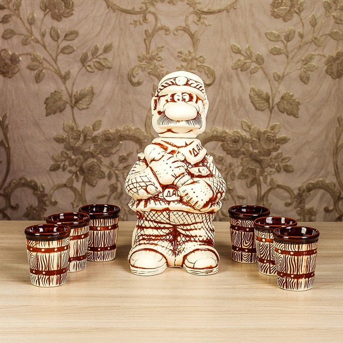 Штоф с рюмками "Гаишник" 7 предметов, 0,8 л