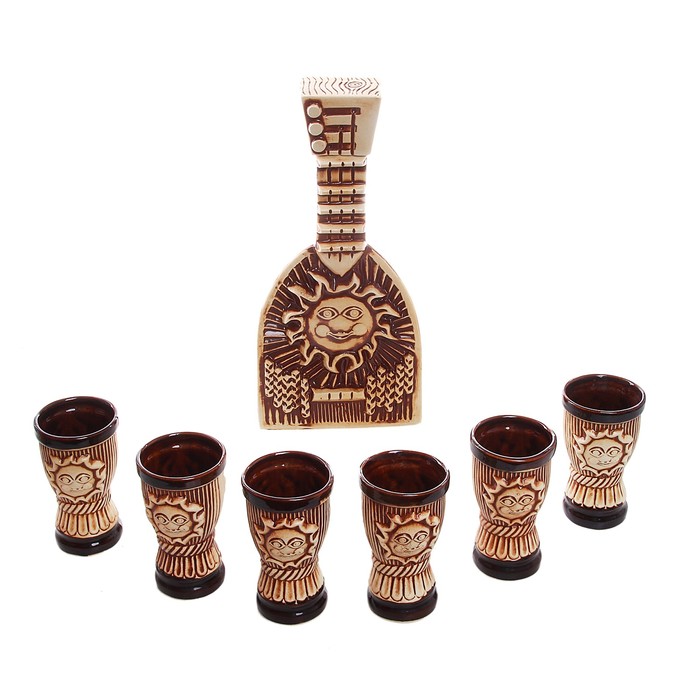 Штоф с рюмками "Балалайка" 7 предметов, 1,5 л