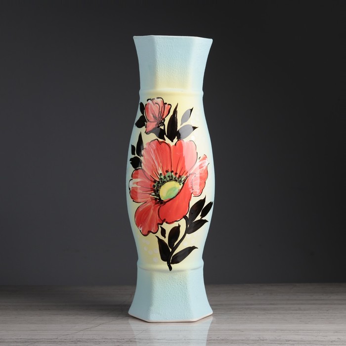 Ваза "Мерайя" мак, глазурь, микс