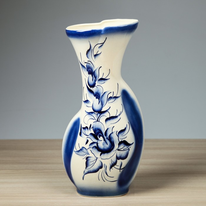 Ваза "Леонардо", гжель, микс