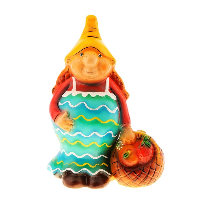 Садовая фигура "Девочка Фёкла с корзиной", микс