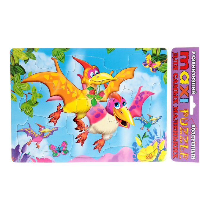 Рамка-пазл "Динозаврики" блистер МИКС