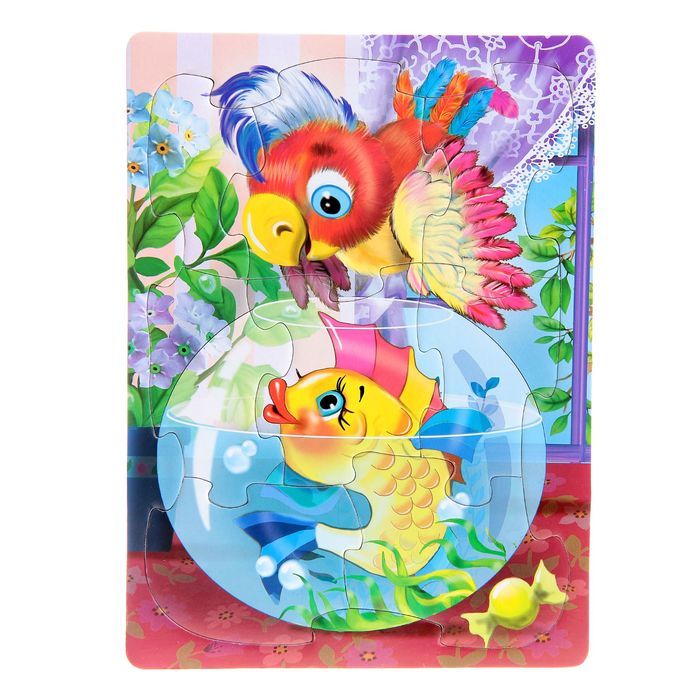 Рамка-пазл "Наши любимцы", блистер, МИКС