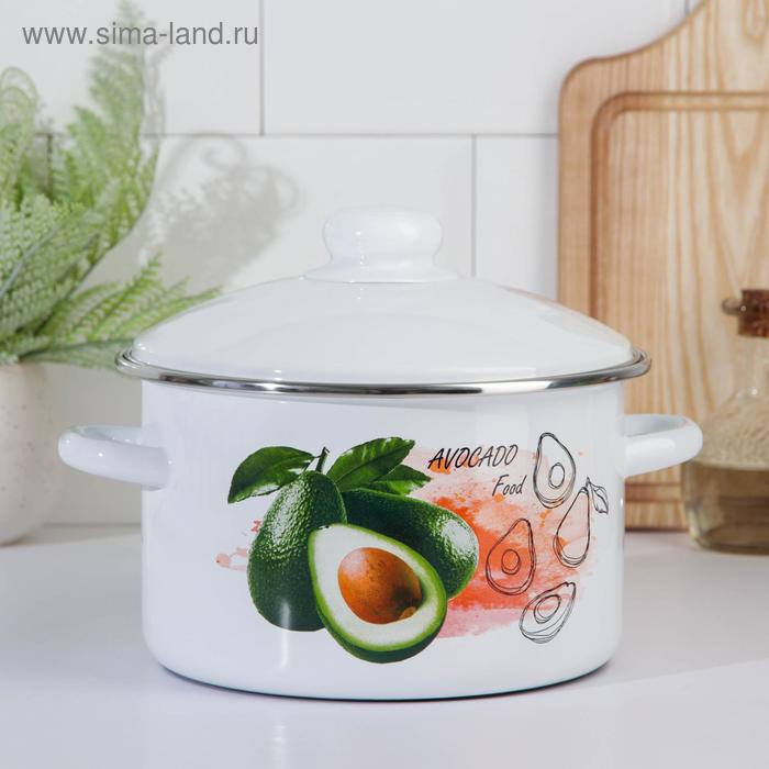 

Кастрюля эмалированная, 3 л, с декором, эмалированная крышка, рисунок МИКС