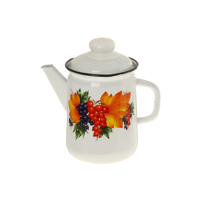 Кофейник 2 л, фиксированная ручка, декор МИКС