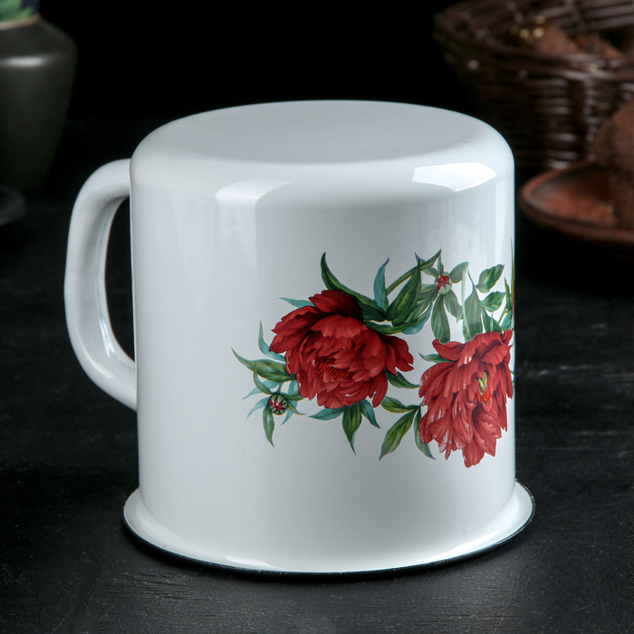 Кружка 1 л с крышкой, рисунок МИКС