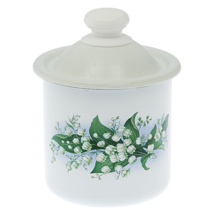 Кружка 1 л с крышкой, рисунок МИКС