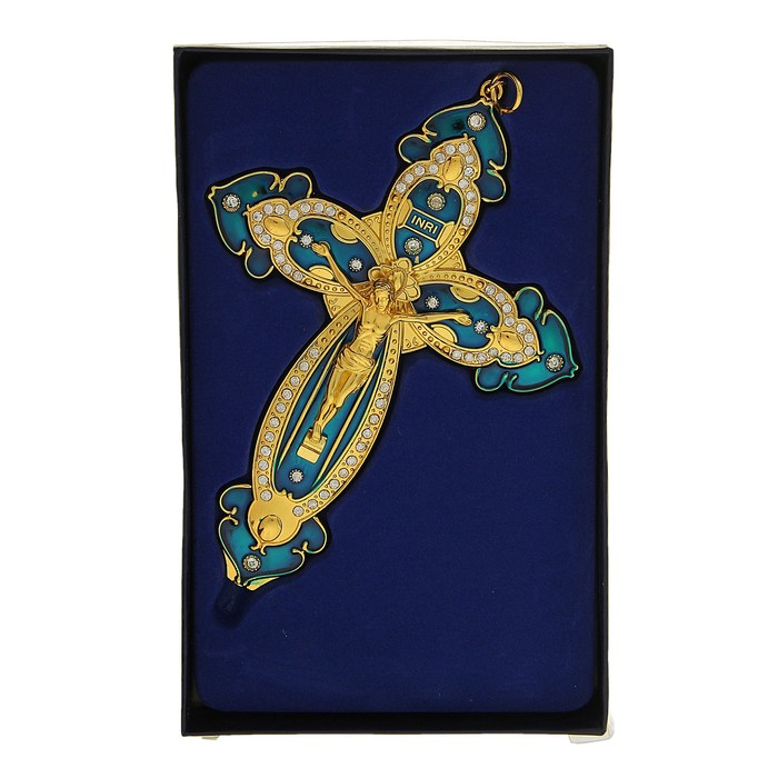 Крест с петлей для подвески, ажурный