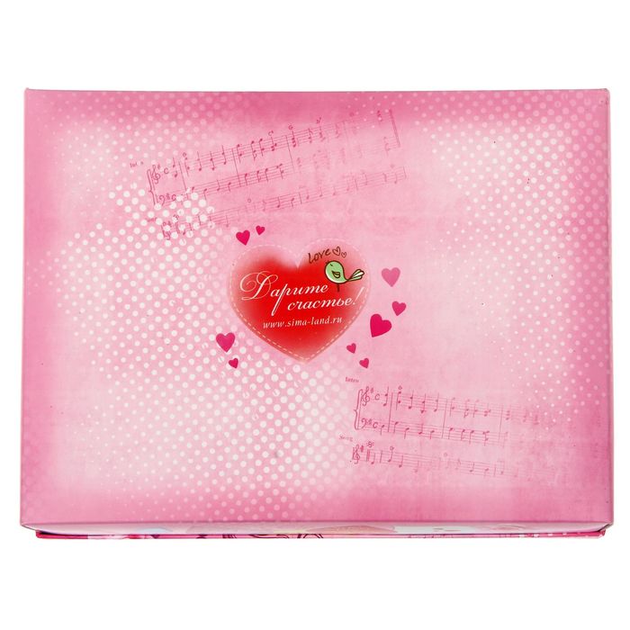 Подарочный складной набор. Коробка и открытка "Сердца"