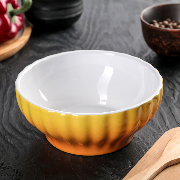 Форма для запекания 400 мл "Перелив", цвет желтый