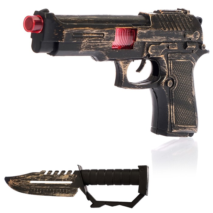 Пистолет-трещётка &quot;Винтаж&quot;, с ножом