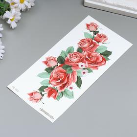 

Татуировка на тело цветная "Розовый куст" 21х10 см