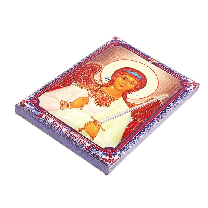 Икона холст "Ангел- Хранитель" на подвесе