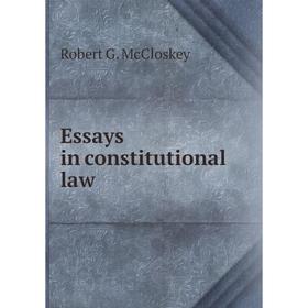 

Книга Essays in constitutional law