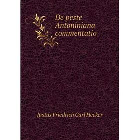 

Книга De peste Antoniniana commentatio