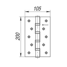 

Петля универсальная 4BB 200x105x3 PB, цвет латунь