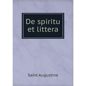 

Книга De spiritu et littera