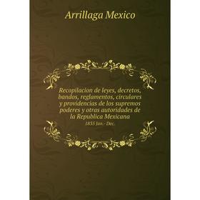 

Книга Recopilacion de leyes, decretos, bandos, reglamentos, circulares y providencias de los supremos poderes y otras autoridades de la Republica Mexi