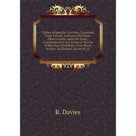 

Книга Tables of Specific Gravities, Extracted from Various Authors, with Some Observations upon the Same; Communicated in a Letter to Martin Folkes Es