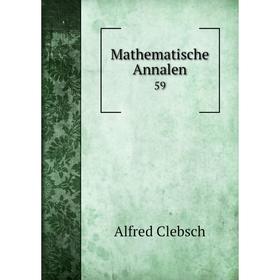 

Книга Mathematische Annalen 59