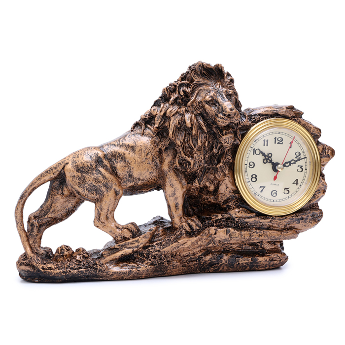 Часы настольные "Лев", дискретный ход, 19 х 30 см