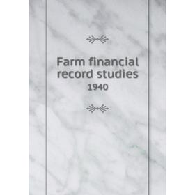 

Книга Farm financial record studies 1940