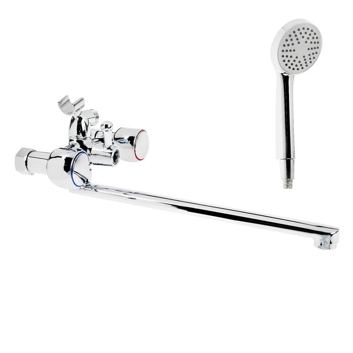 Смеситель для ванны ЦС-СМ СМ503644 двухвентильный настенный с душевым набором хром 2399₽