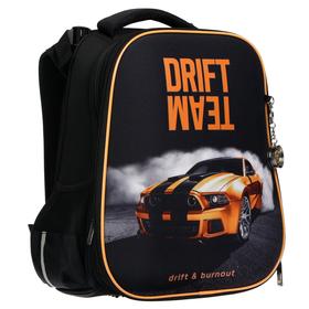 

Рюкзак каркасный Hatber Ergonomic, 37 х 29 х 17, для мальчика Drift Team, синий