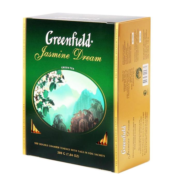 

Чай зеленый GREENFIELD 200г/Jasmine Dream/с жасмином/Орими Трейд