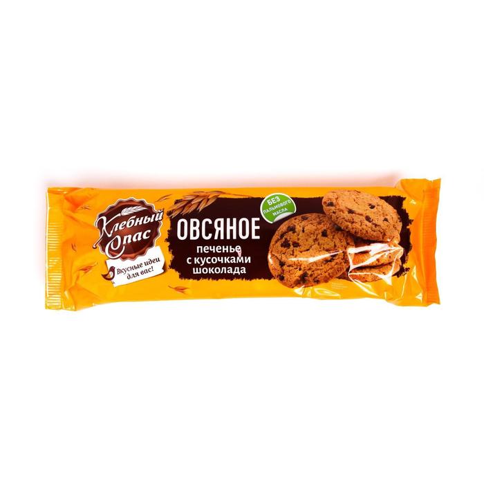 

Печенье Овсяное Особое с кусоч.шокол.250г/Хлебный Спас