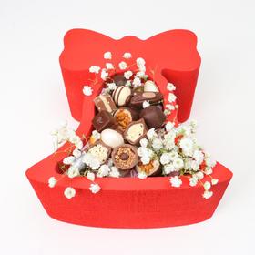 

Пенобокс 23×20×10 см кашпо для цветов и подарков "Колокольчик", красный