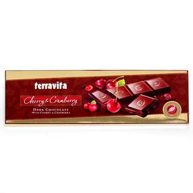

Шоколад Dark chocolate Темный с кусочками вишни и клюквы 225гр/9шт/Terravita/PL/