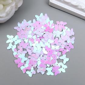 

Пайетки "Бабочки" 1 см, 10 гр, розовый