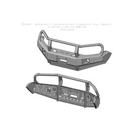 Бампер РИФ силовой передний VW Amarok с доп. фарами и защитной дугой от Сима-ленд