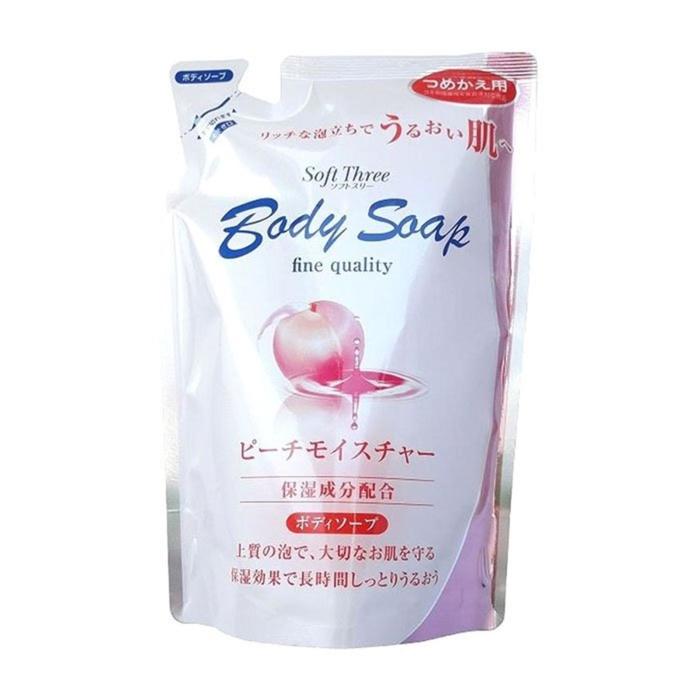 Крем-мыло для тела Mitsuei с экстрактом персика, глубокое увлажнение, 400 мл