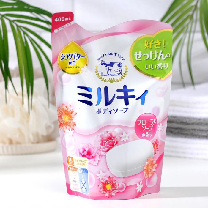 Увлажняющее жидкое мыло для тела Milky Body Soap, с цветочным ароматом, 400 мл