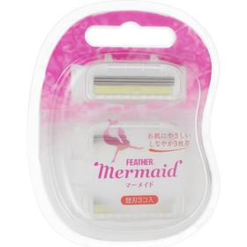 

Запасные кассеты, Mermaid Rose Pink, с тройным лезвием д/станка Feather 3 шт / 144