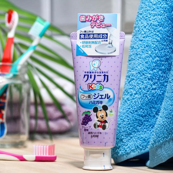 

Детская гелевая зубная паста Lion Clinica Kid's gel, укрепляющая, виноград, 60 г