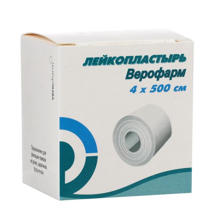 Лейкопластырь Верофарм рулонный 4 х 500 см на тканной основе 82₽