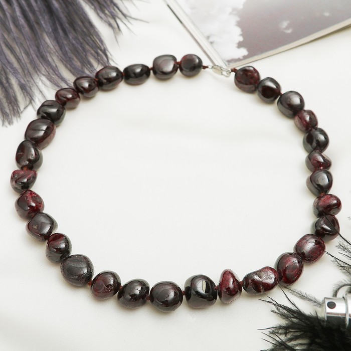 Бусы "Гранат" галтовка, 45см